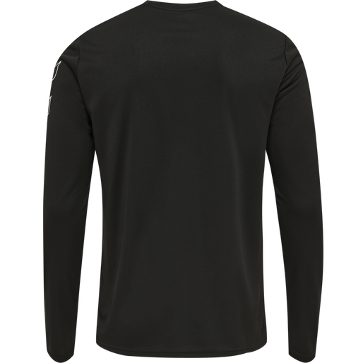 hmlTE TIHALT T-SHIRT L/S, BLACK, packshot