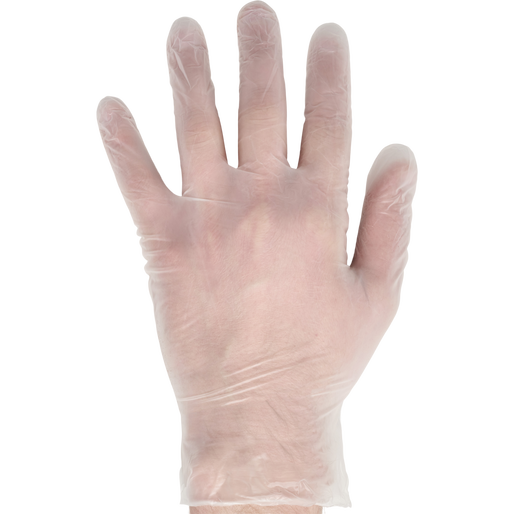 VINYL GLOVES, WHITE, packshot