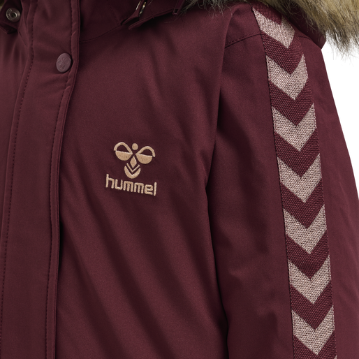 hmlLEAF TEX COAT, WINDSOR WINE, packshot