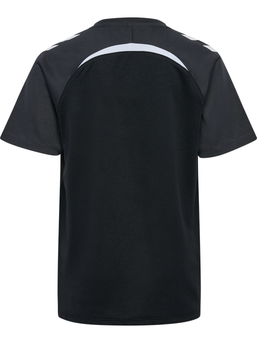hmlLEAD 2.0 JERSEY S/S KIDS, BLACK/ASPHALT, packshot