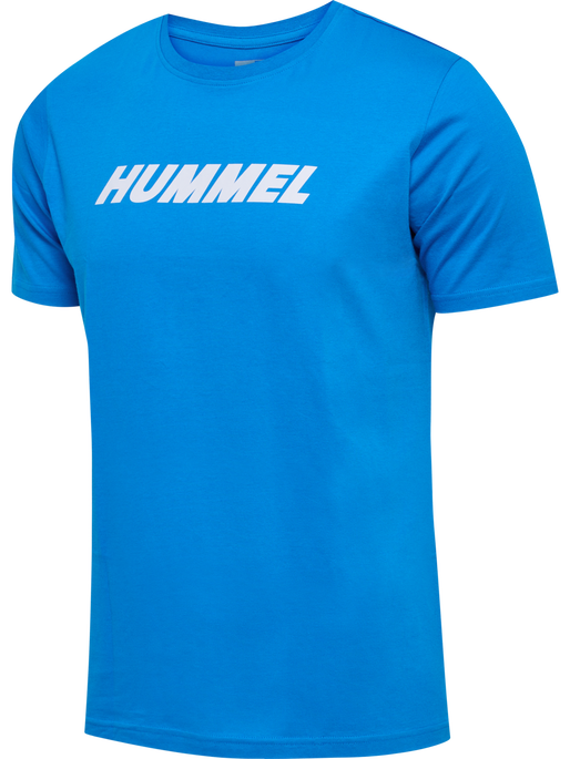 hmlELEMENTAL LOGO COTTON TEE, INDIGO BUNTING, packshot