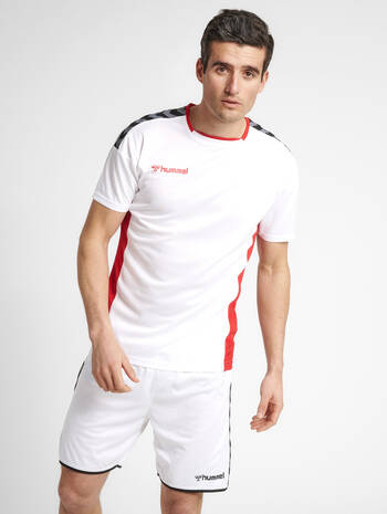 hmlAUTHENTIC POLY JERSEY S/S, WHITE, model