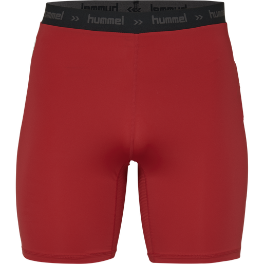 HML FIRST PERFORMANCE TIGHT SHORTS, TRUE RED, packshot