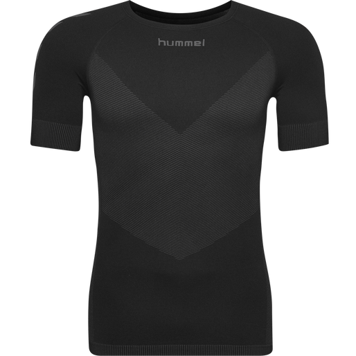 HUMMEL FIRST SEAMLESS JERSEY S/S , BLACK, packshot