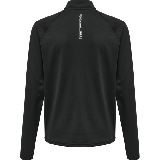 hmlGG12 TRAINING 1/2 ZIP SWEAT KIDS, BLACK, packshot