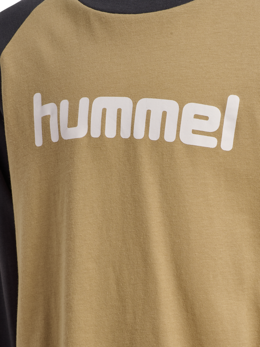 hmlJR LOGO T-SHIRT L/S, CORNSTALK hmlJR LOGO T-SHIRT L/S, CORNSTALK, packshot