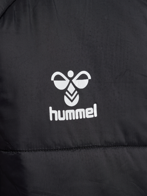 hmlGO QUILTED HOOD JACKET KIDS, BLACK, packshot