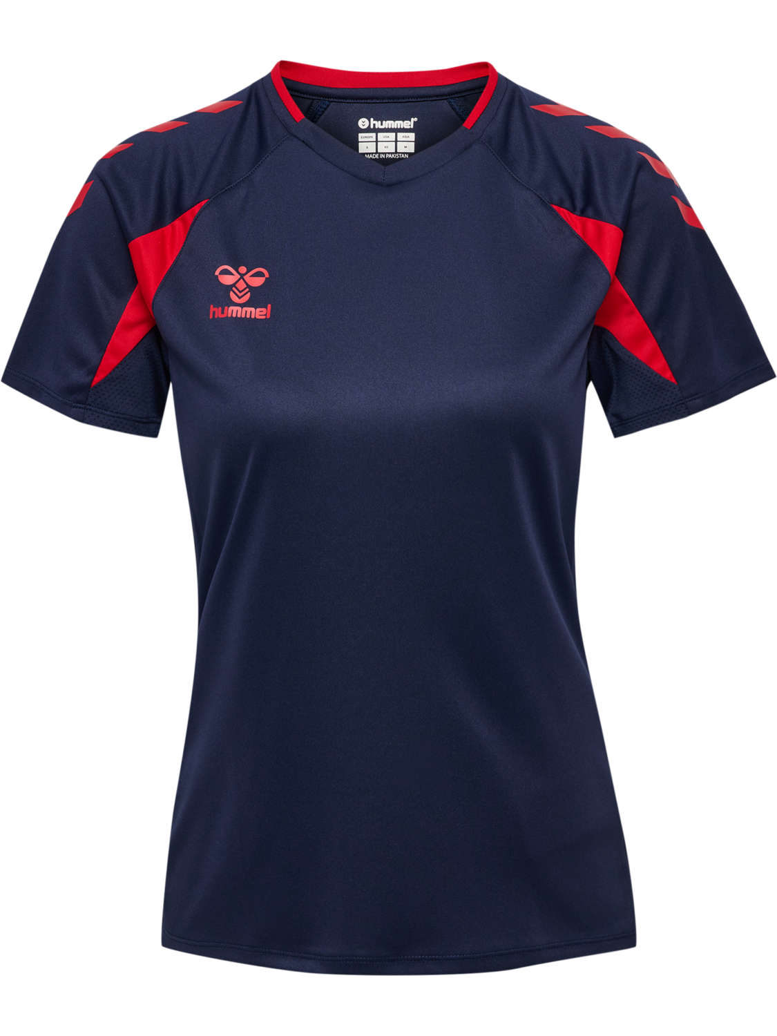 hmlCORE 2.0 JERSEY S/S WOMAN, MARINE/TRUE RED, packshot