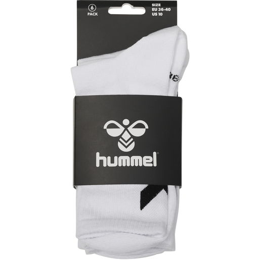 hmlCHEVRON 6-PACK SOCKS, WHITE/WHITE hmlCHEVRON 6-PACK SOCKS, WHITE/WHITE, packshot