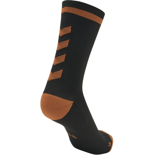ELITE INDOOR SOCK LOW, BLACK/ORANGE TIGER, packshot