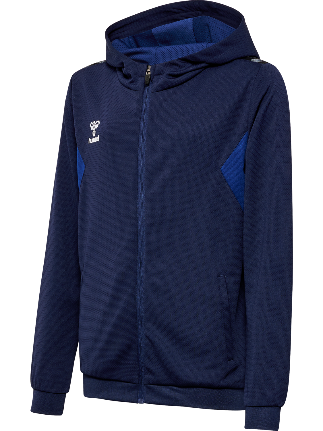 hmlAUTHENTIC PL ZIP HOODIE KIDS, MARINE, packshot