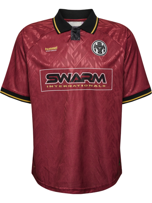 hmlLOOSE BAY SOCCER JERSEY S/S, SYRAH, packshot