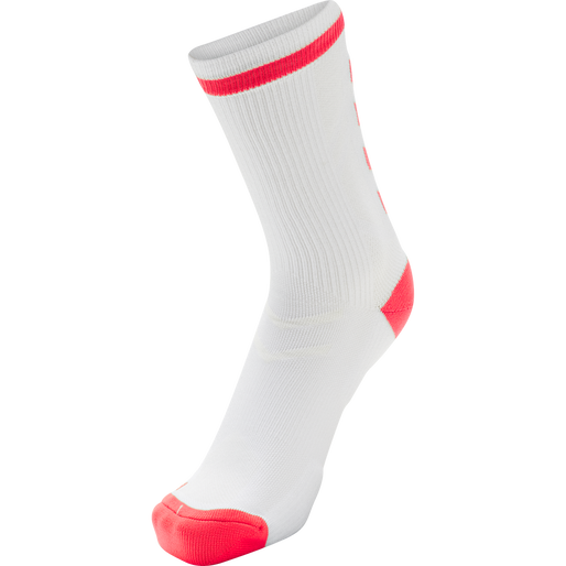 ELITE INDOOR SOCK LOW, WHITE/DIVA PINK, packshot