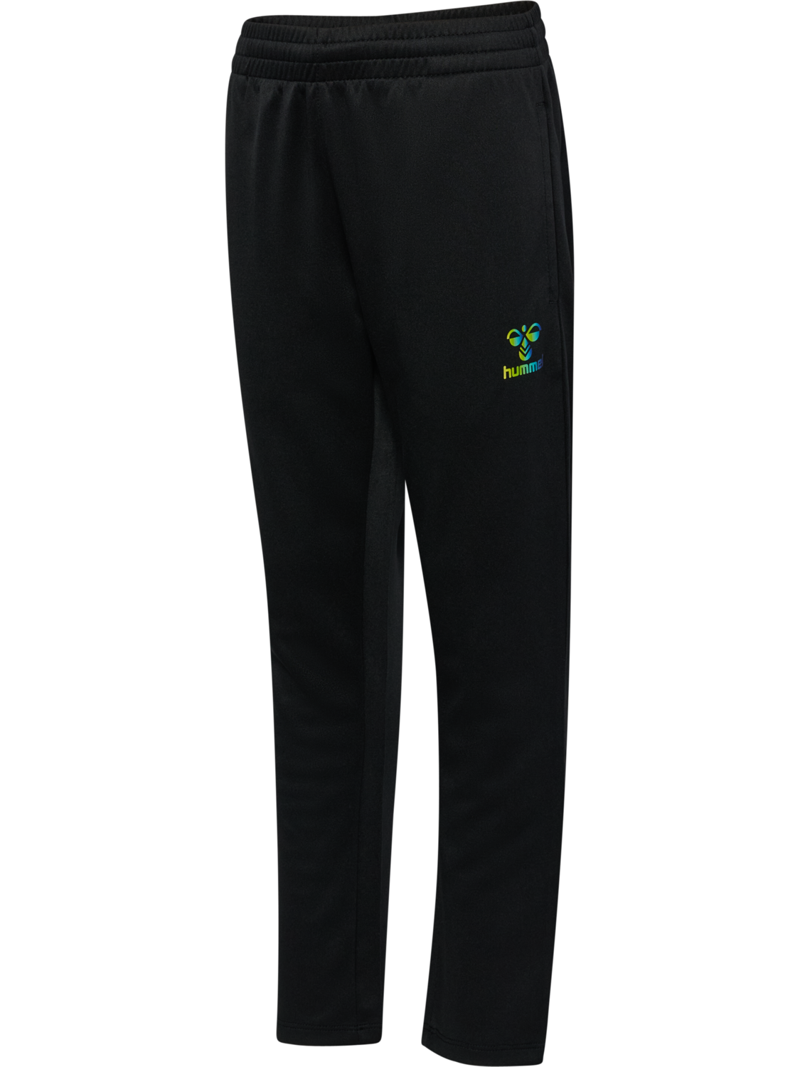hmlSHIMMER TRAINING PANTS KIDS, BLACK/LIMEADE, packshot
