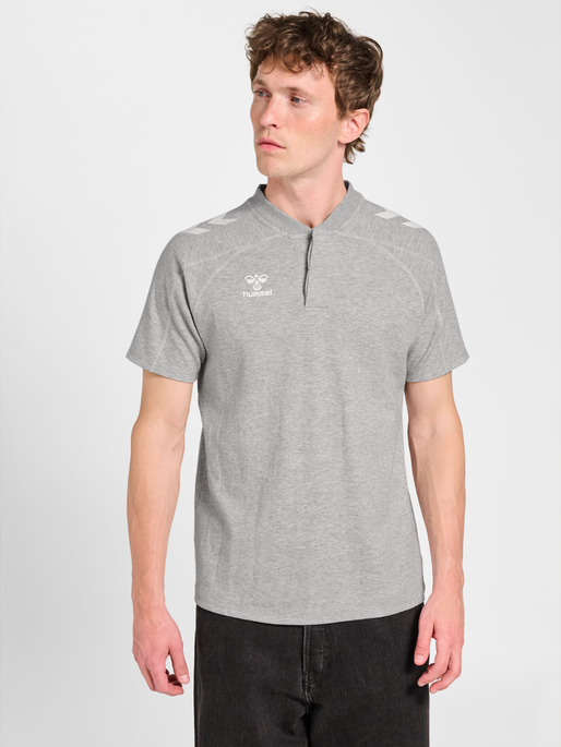 hmlMOVE 2.0 POLO, GREY MELANGE, model