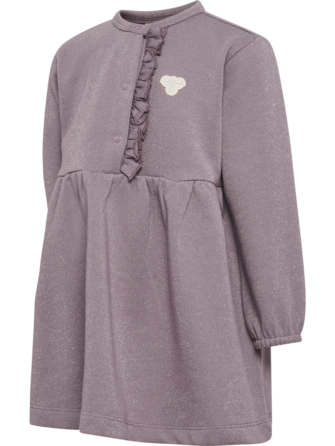 hmlMINI REG GLITTER DRESS L/S, GRAY RIDGE, packshot