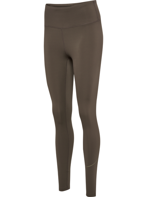 hmlCOURT MID WAIST POCKET TIGHTS W, TURKISH COFFEE, packshot