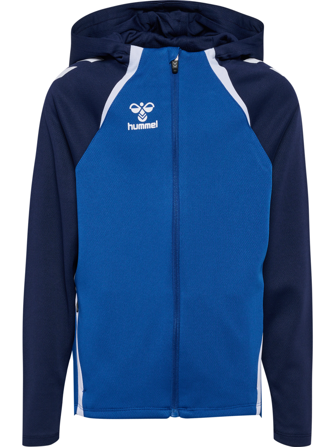 hmlLEAD 2.0 ZIP HOODIE KIDS, TRUE BLUE/MARINE, packshot