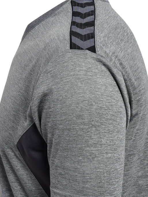 hmlAUTHENTIC PL JERSEY S/S, GREY MELANGE, packshot