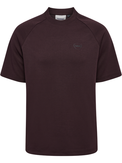 hmlTECH LOOSE TEE, CHOCOLATE PLUM, packshot