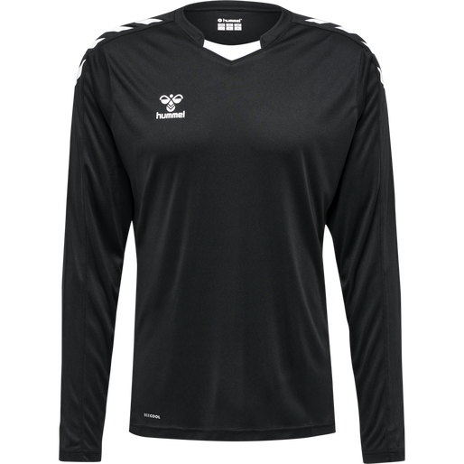 hmlCORE XK POLY JERSEY L/S, BLACK hmlCORE XK POLY JERSEY L/S, BLACK, packshot