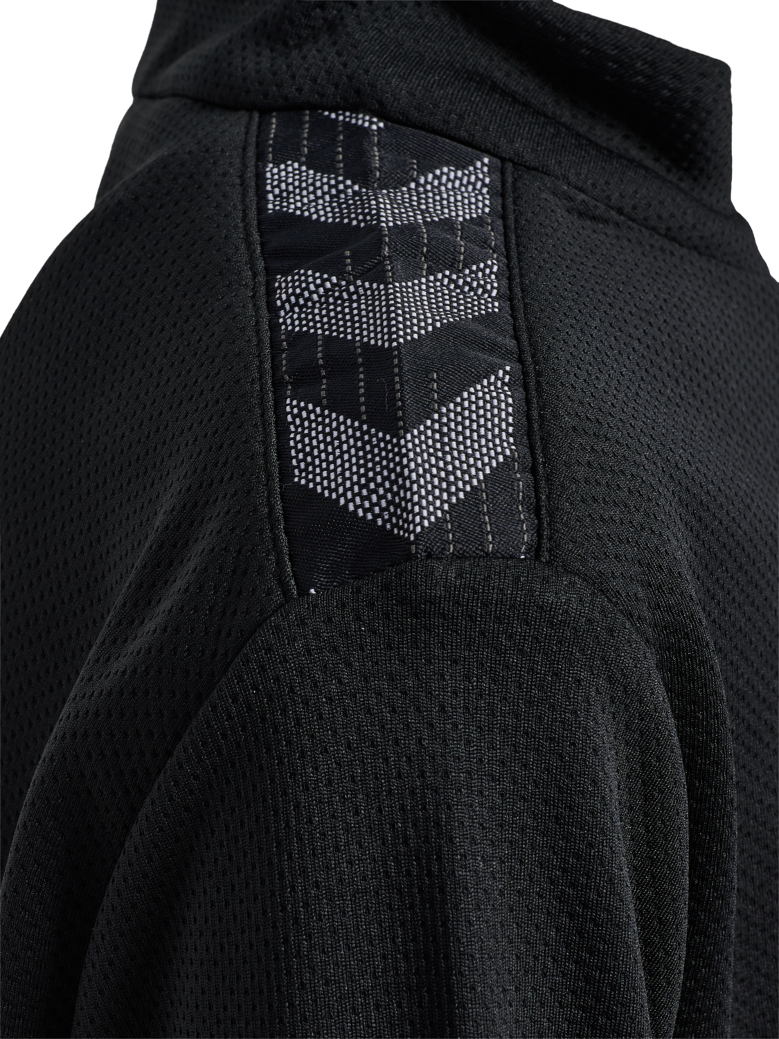 hmlAUTHENTIC HALF ZIP SWEAT KIDS, BLACK, packshot