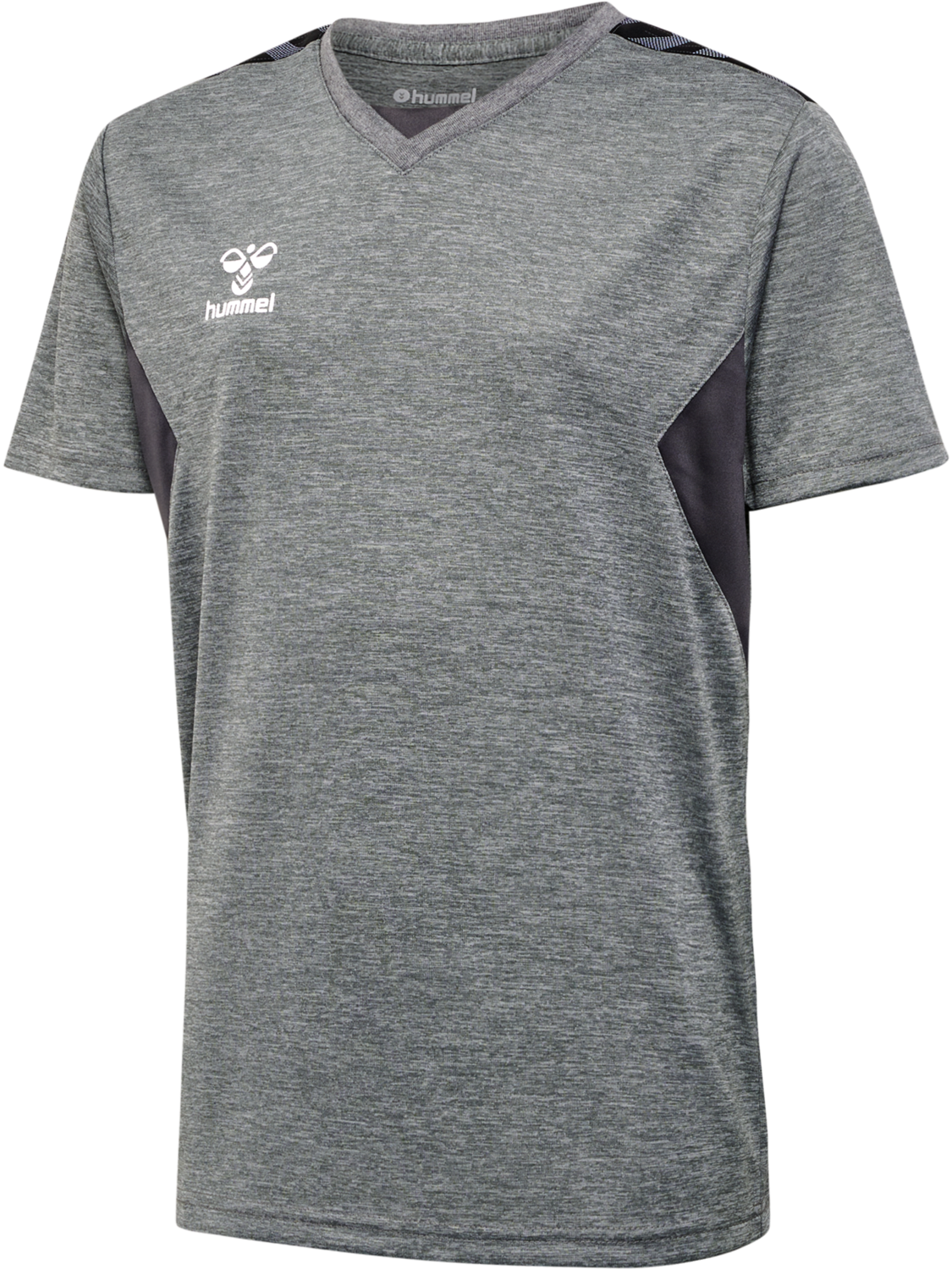hmlAUTHENTIC PL JERSEY S/S KIDS, GREY MELANGE, packshot