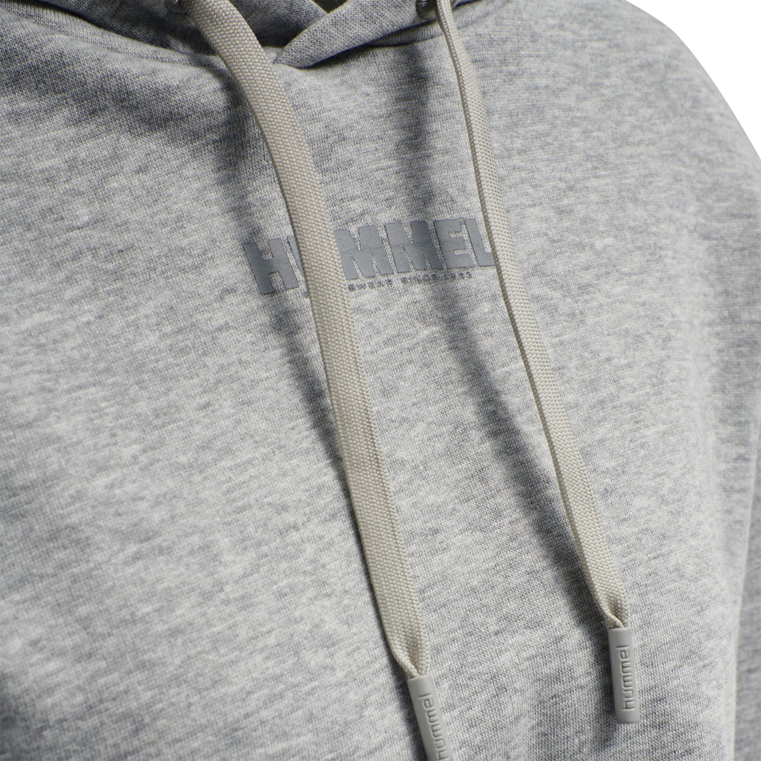 hmlLEGACY WOMAN CROPPED HOODIE, GREY MELANGE, packshot