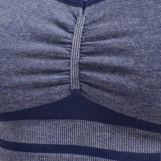 hmlMT LULU SEAMLESS SCRUNCH BRA, INSIGNIA BLUE MELANGE hmlMT LULU SEAMLESS SCRUNCH BRA, INSIGNIA BLUE MELANGE, packshot