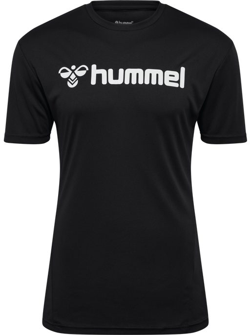 hmlLOGO JERSEY S/S, BLACK, packshot