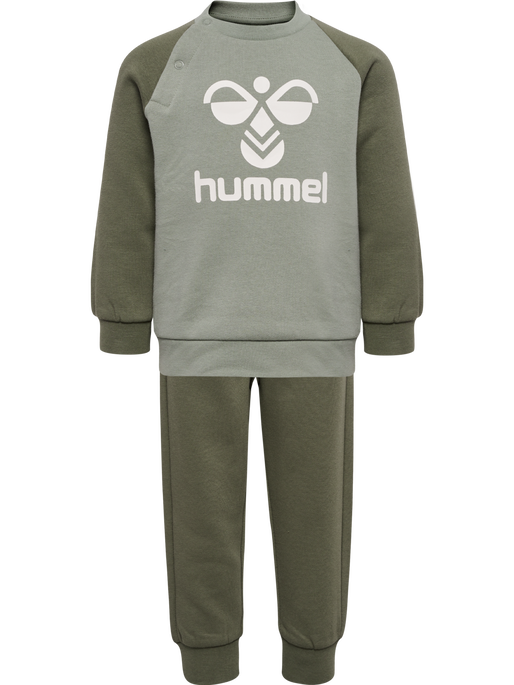 hmlHUMMING CREWSUIT, DUSTY OLIVE, packshot