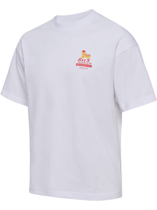 hmlLOOSE T-SHIRT S/S BEES STADIUM, WHITE/PAPRIKA hmlLOOSE T-SHIRT S/S BEES STADIUM, WHITE/PAPRIKA, packshot