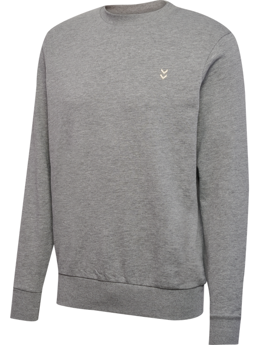 hmlPULSE SWEAT CREWNECK, GREY MELANGE, packshot
