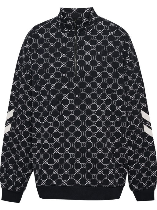 hmlOVERSIZED HALFZIP DBU ROTATE, BLACK hmlOVERSIZED HALFZIP DBU ROTATE, BLACK, packshot