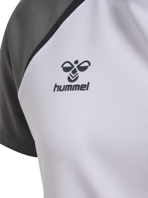 hmlLEAD 2.0 JERSEY S/S WOMAN, WHITE/STEEL GRAY hmlLEAD 2.0 JERSEY S/S WOMAN, WHITE/STEEL GRAY, packshot