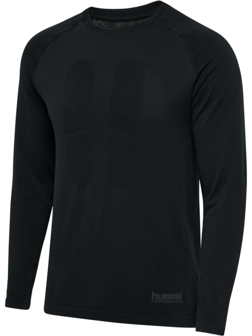 hmlHIIT SEAMLESS T-SHIRT L/S, BLACK hmlHIIT SEAMLESS T-SHIRT L/S, BLACK, packshot