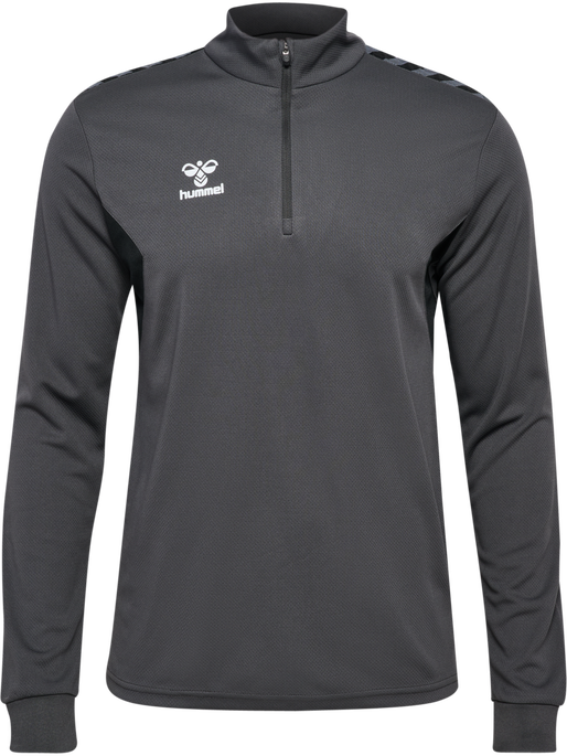 hmlAUTHENTIC HALF ZIP SWEAT, ASPHALT hmlAUTHENTIC HALF ZIP SWEAT, ASPHALT, packshot