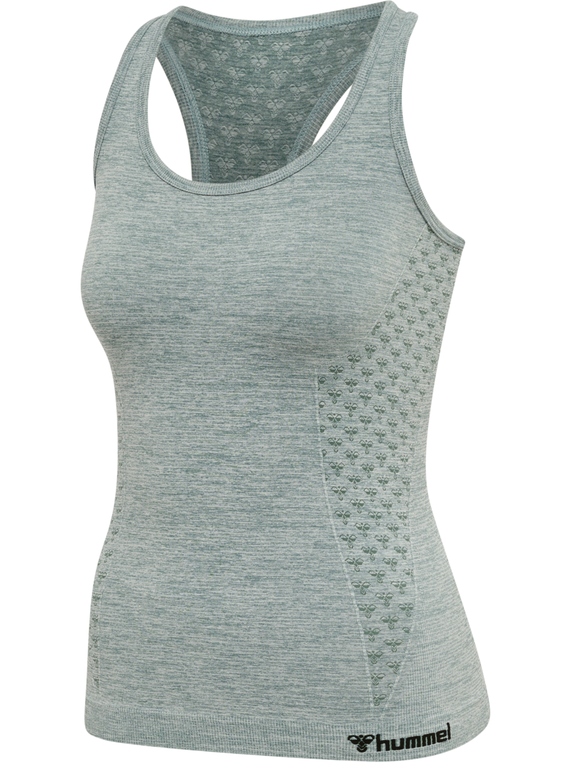 hmlCI SEAMLESS TOP, NORTH ATLANTIC MELANGE, packshot