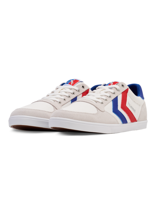 HUMMEL SLIMMER STADIL LOW, WHITE/BLUE/RED/GUM HUMMEL SLIMMER STADIL LOW, WHITE/BLUE/RED/GUM, packshot