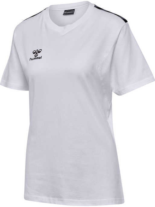 hmlAUTHENTIC CO T-SHIRT S/S WOMAN, WHITE, packshot