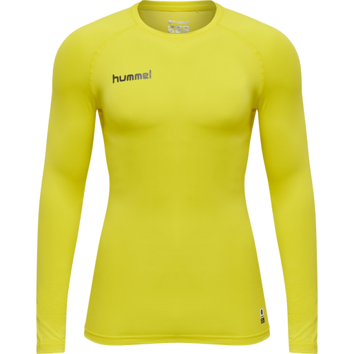 HML FIRST PERFORMANCE JERSEY L/S, BLAZING YELLOW, packshot