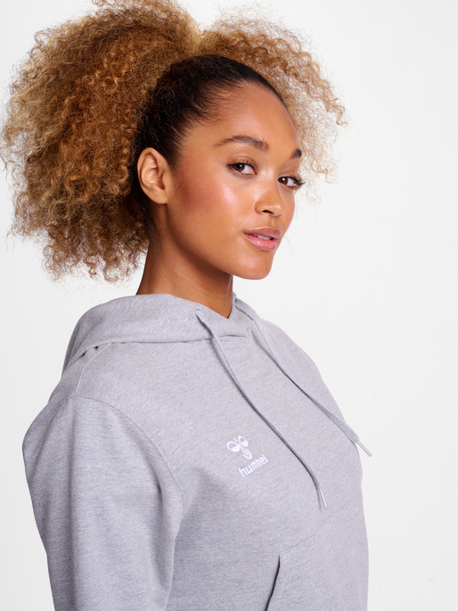 hmlGO 2.0 HOODIE WOMAN, GREY MELANGE, model