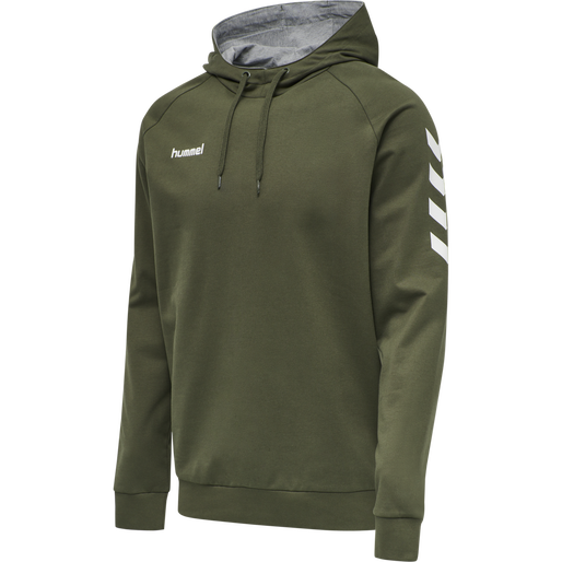 HMLGO COTTON HOODIE, GRAPE LEAF, packshot