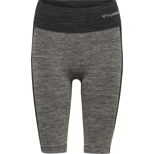 hmlCLEA SEAMLESS CYCLING SHORTS, CHATEAU GRAY/BLACK MELANGE, packshot