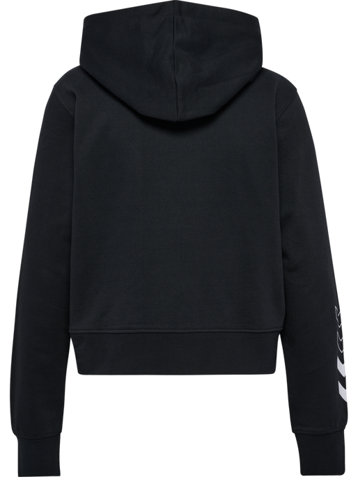 hmlELEMENTAL SHORT HOODIE WOMAN, BLACK, packshot