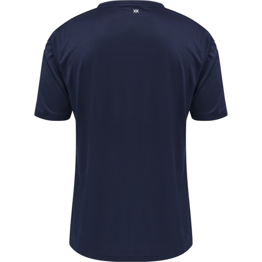 hmlCORE XK STRIPED JERSEY S/S, MARINE/WHITE, packshot