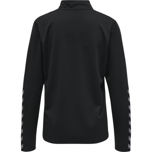 hmlAUTHENTIC HALF ZIP SWEATSHIRT WO, BLACK/WHITE, packshot