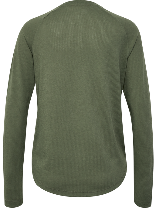 hmlMT VANJA T-SHIRT L/S, DEEP LICHEN GREEN, packshot