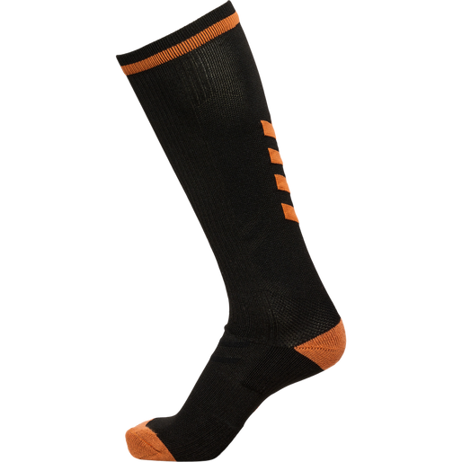 ELITE INDOOR SOCK HIGH, BLACK, packshot