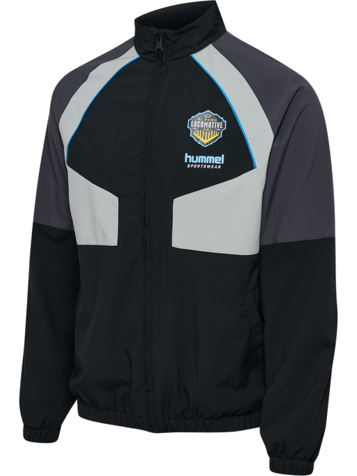 hmlLOOSE TRACK ZIPJACKET SW EL PASO, BLACK, packshot